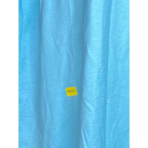 Tori Richards Collar Short Slv Blue Shirt Large STAIN SNAG READ - Picture 3 of 12